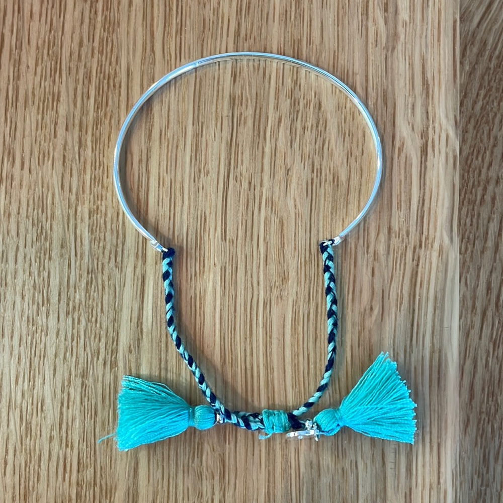 Stella & Dot Braided Silver Bangle